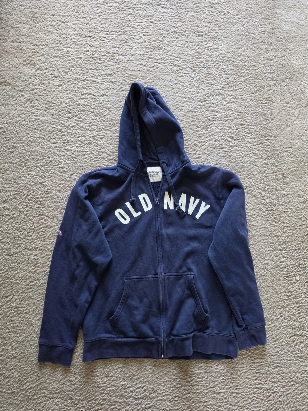 Old Navy Men's Navy Blue Zip Hoodie
